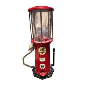 Vintage Style Red Gilmore Ethyl Gas Pump Display Model With Hose and Nozzle